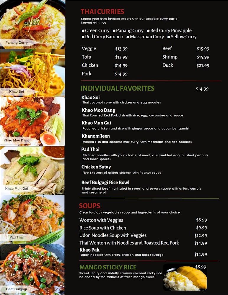Pho Thai Street Food & Bakery Menu image 1